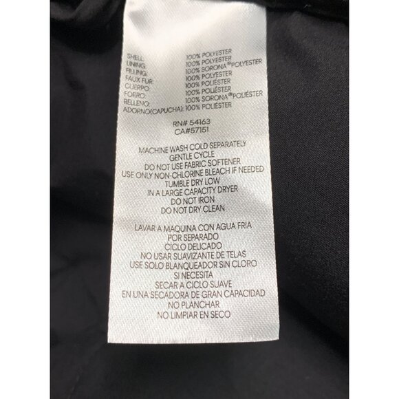 Andrew Marc Stretch Puffer Jacket M Black Removable Fur Hood RGG10697 NWT - Picture 5 of 13